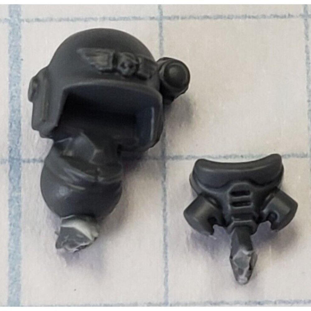 Warhammer 40k Astra Militarum Bits Cadian Kasrkin Trooper Head w Gasmask #22 x5 - Picture 6 of 10
